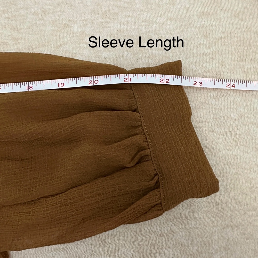 Mango Women’s Brown Polyester Loose Fit Long Sleeve Dress Size 8 - Picture 7 of 11